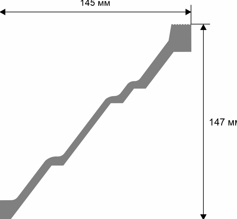 Потолочный карниз Cosca КX055, 147х145