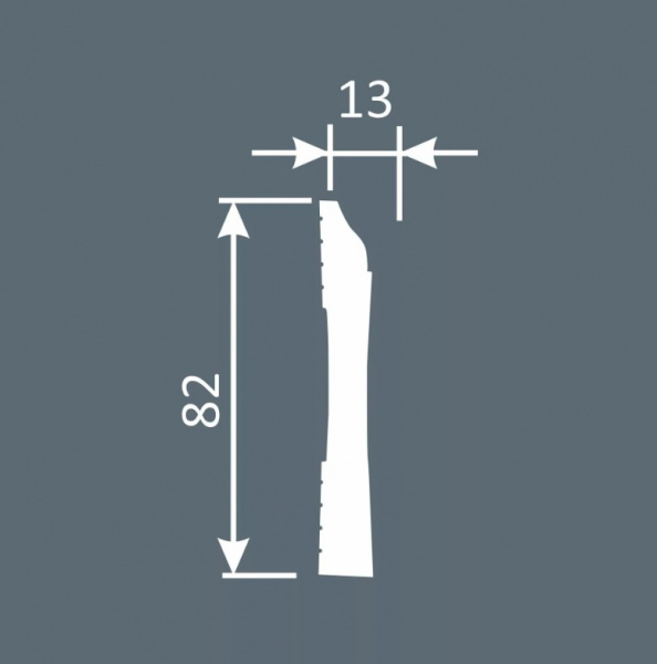 Напольный плинтус Cosca PX 030, 82х13