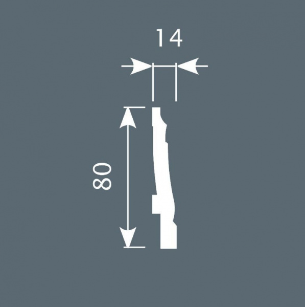 Напольный плинтус Cosca PX 024, 80х14