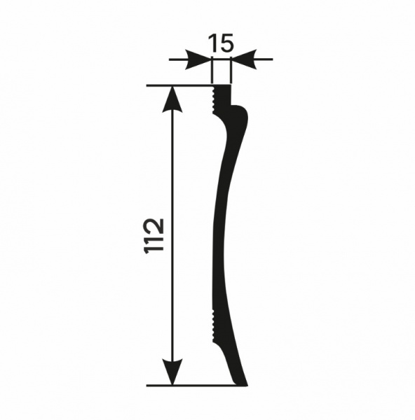 Напольный плинтус Cosca PX 046, 112х15